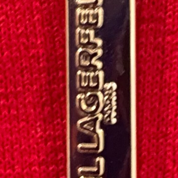 Karl Lagerfeld Paris Red & Black Color Block Sheath Dress - Size 4 - Picture 3 of 6